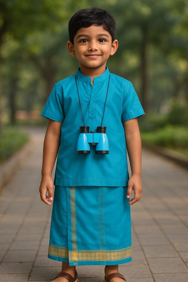 LUNGI WITH SHORT KURTA SET