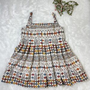 GEOMETRIC PRINTED SUMMER DRESS